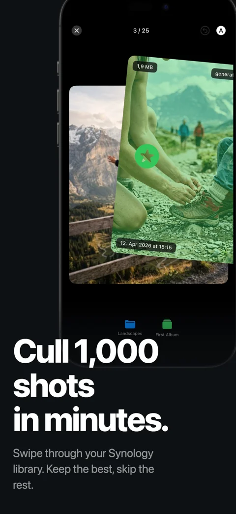 Swipe to cull on iPhone