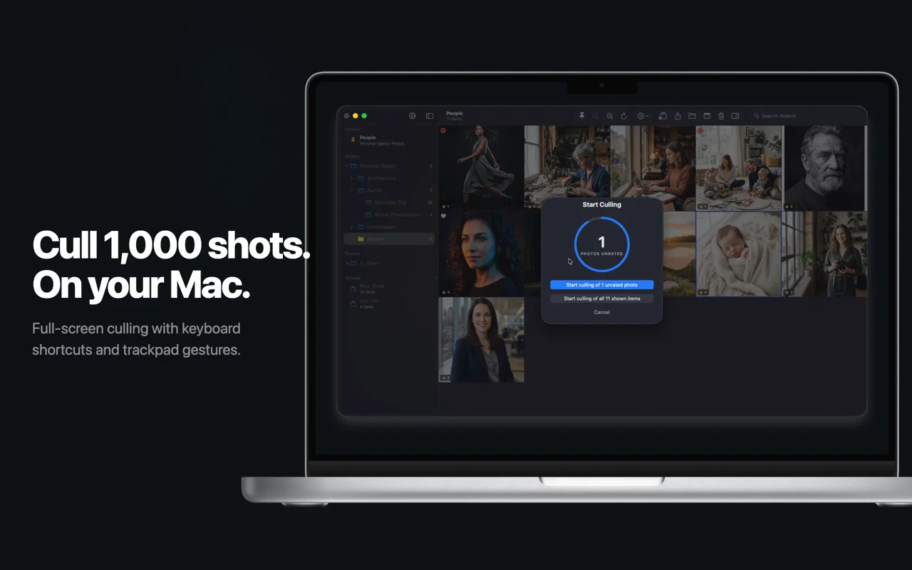Cull 1,000 shots on your Mac
